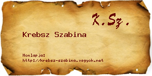 Krebsz Szabina névjegykártya